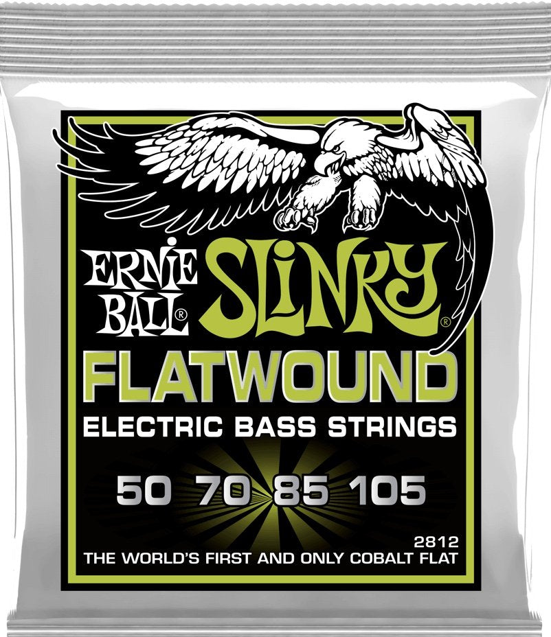 Ernie Ball 2812 REGULAR SLINKY FLATWOUND ELECTRIC BASS STRINGS - 50-105 GAUGE