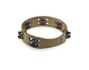 Stagg STA-3208 8" Headless Wooden Tambourine with 2 Rows of Jingles