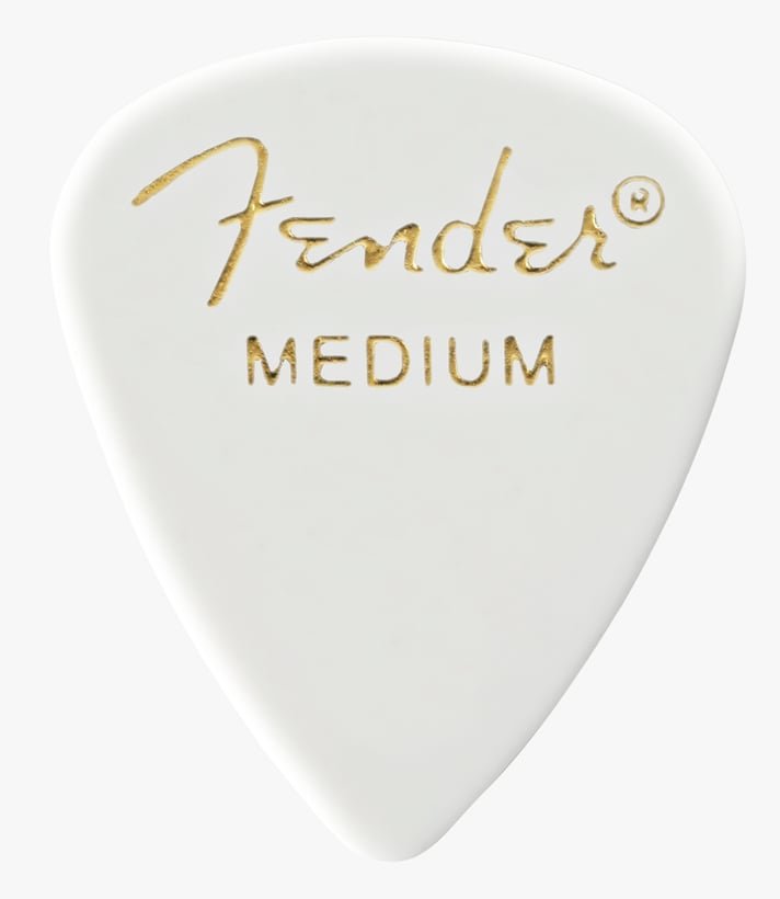 Fender 351 Classic Celluloid Guitar Picks 12-Pack - Medium White