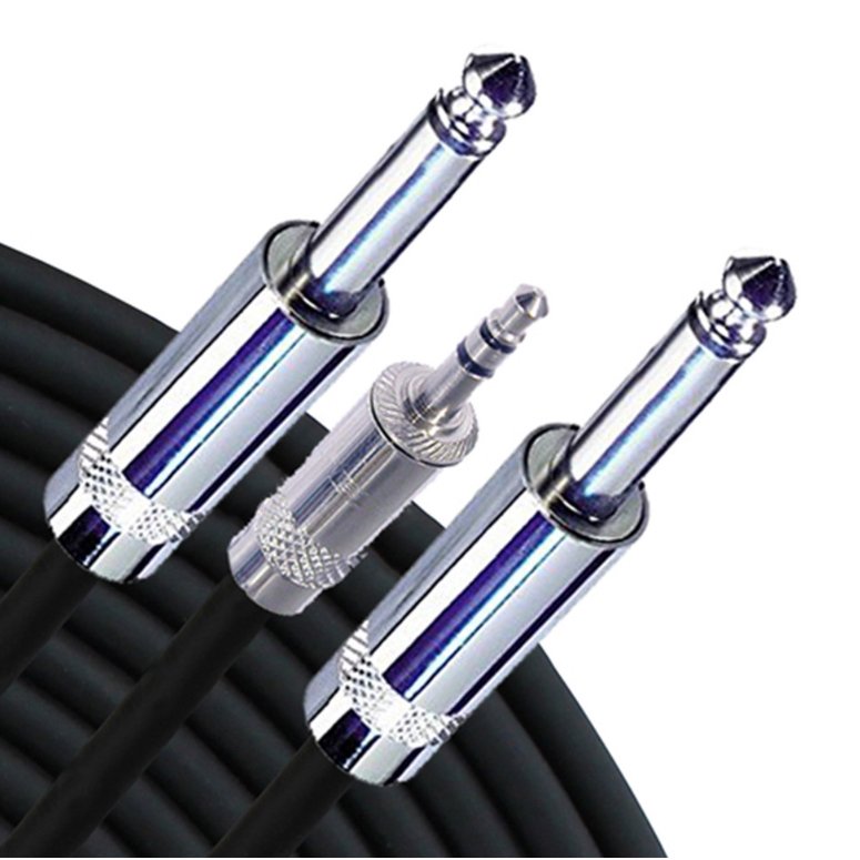 Rapco Horizon YN1-P-6 6' Y-Cable 3.5mm TRS - (2) 1/4" TS