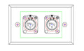 Rapco Horizon SP-2DFN XLR(F) Wall Plate