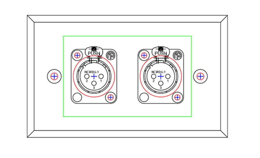 Rapco Horizon SP-2DFN XLR(F) Wall Plate