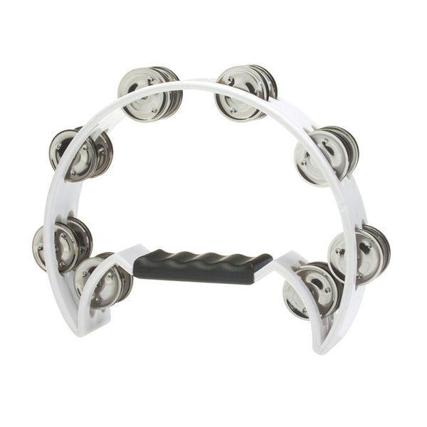 Stagg TAB-2WH White Cutaway Tambourine Plastic 16 jingles