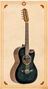 H. Jimenez LBQ1EBF Palomazo Bajo Quinto - Black Flame Maple