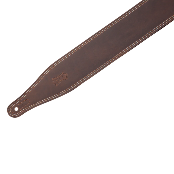 Levy's M17BDS-DBR Like Butter Series Guitar Strap - Double Stitched Dark Brown