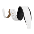Levy's M26PD-WHT_BLK Amped Leather Series Guitar Strap -  White and Black