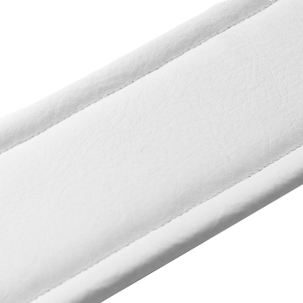 Levy's M26PD-WHT_WHT Amped Leather Series Guitar Strap - White and White