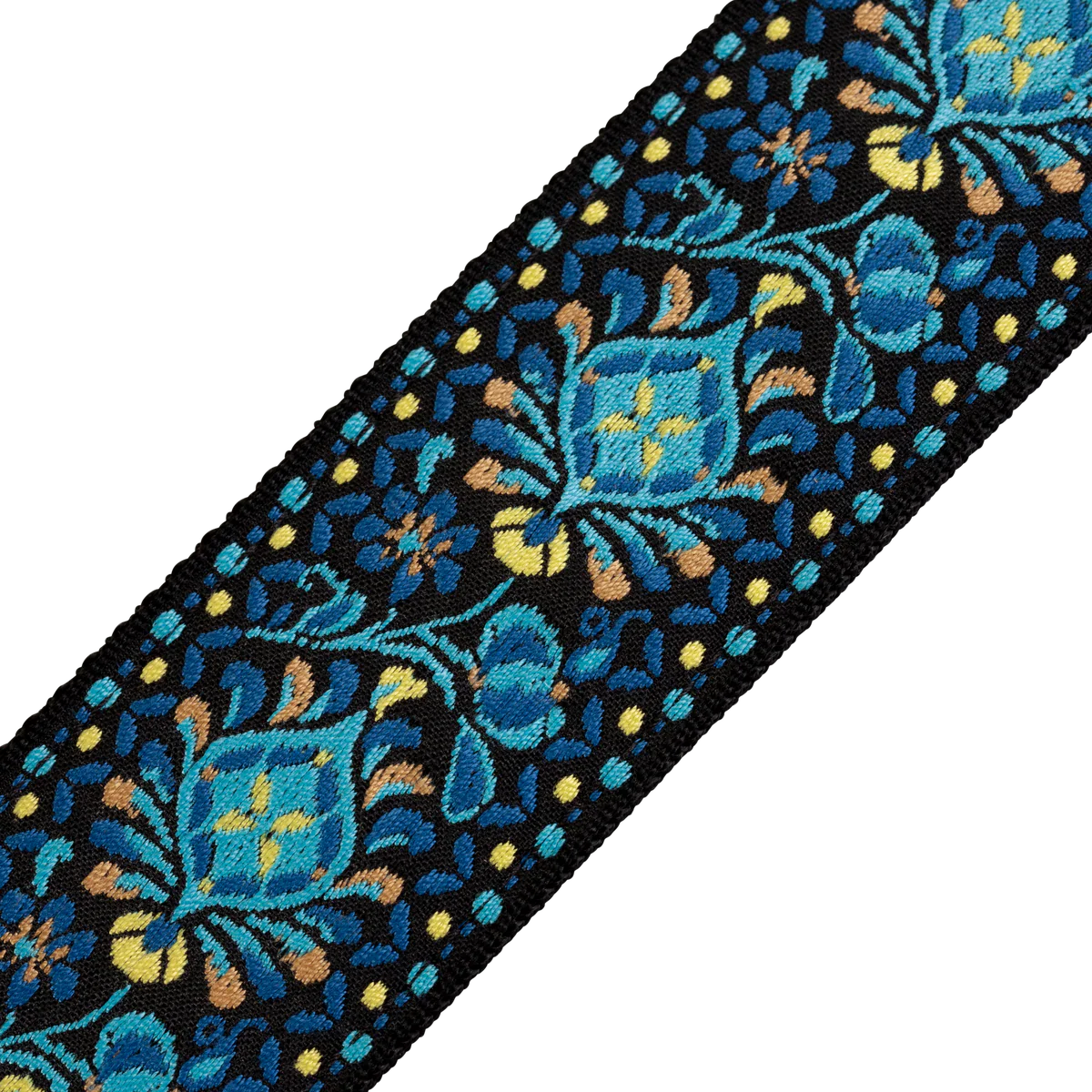 Levy's M8HT-04 Hootenanny Series Guitar Strap - Blue and Yellow Floral