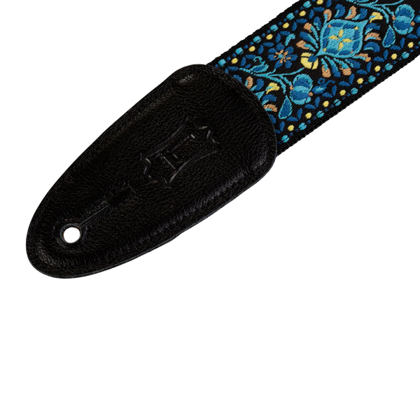 Levy's M8HT-04 Hootenanny Series Guitar Strap - Blue and Yellow Floral