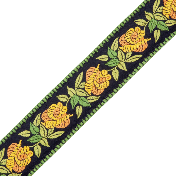 Levy's MC8JQ-004 Cotton Floral Series Guitar Strap - Yellow