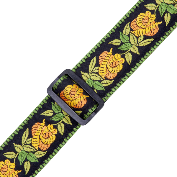 Levy's MC8JQ-004 Cotton Floral Series Guitar Strap - Yellow