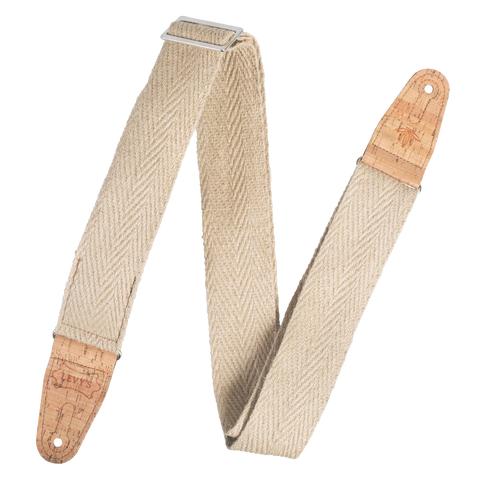 Levy's MH8P-NAT Vegan Hemp Series Guitar Strap - Natural
