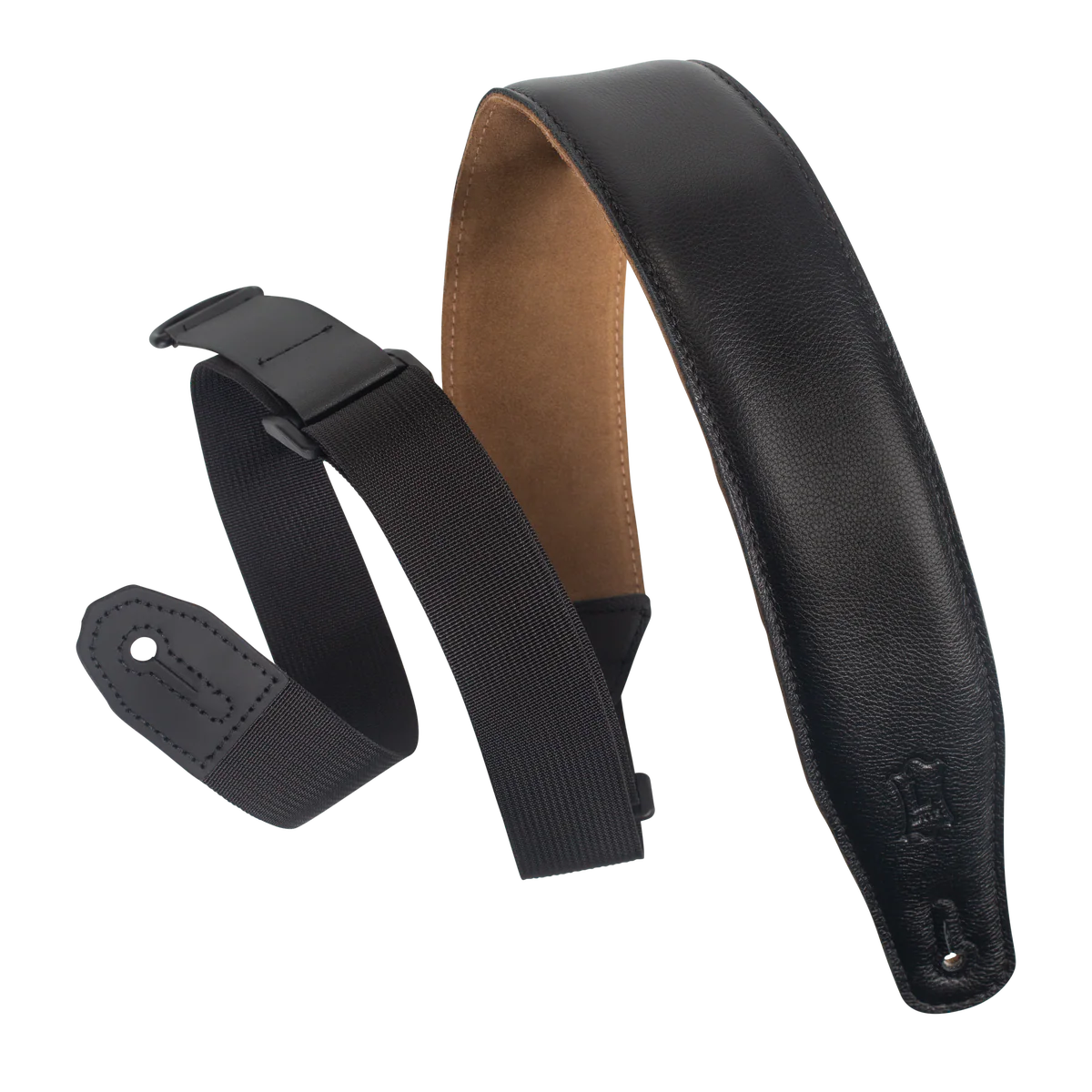 Levy's MRHGS-BLK Leather Right Height Series Guitar Strap - Black