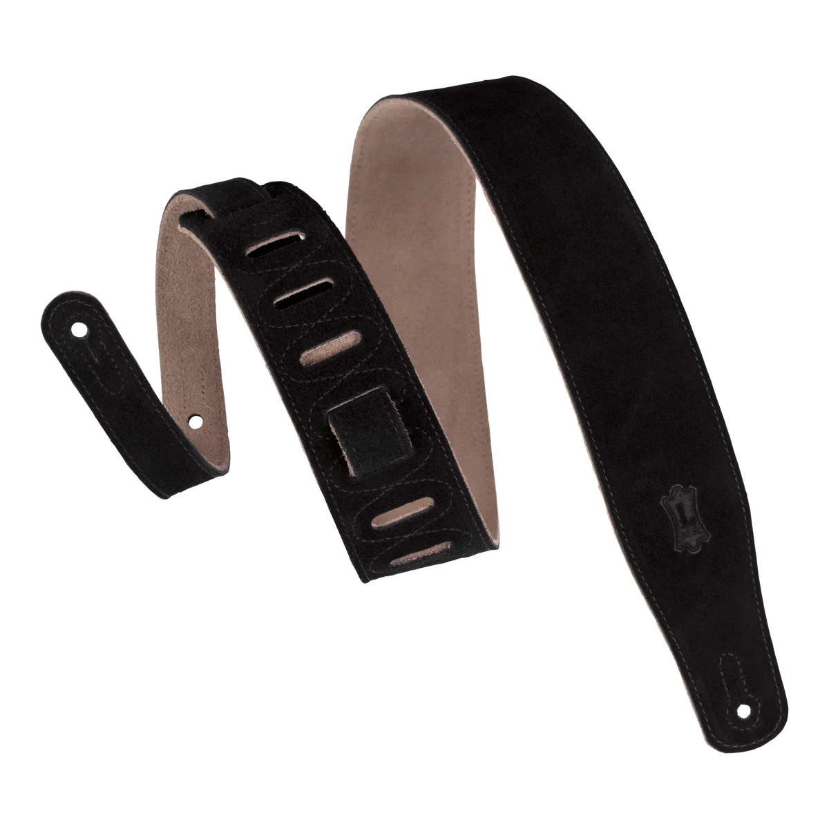 Levy's MS26-BLK Simply Suede Series Guitar Strap - Black