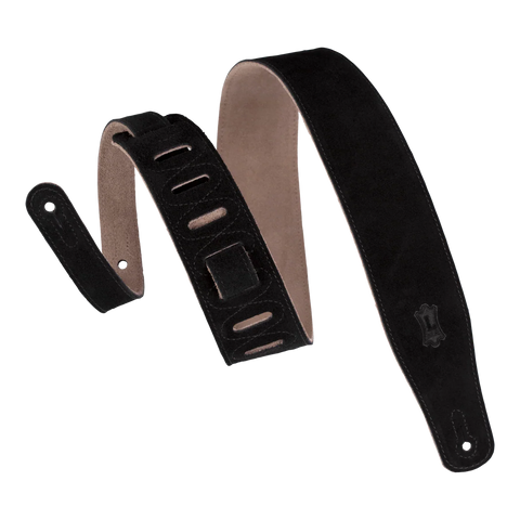 Levy's MS26-BLK Simply Suede Series Guitar Strap - Black