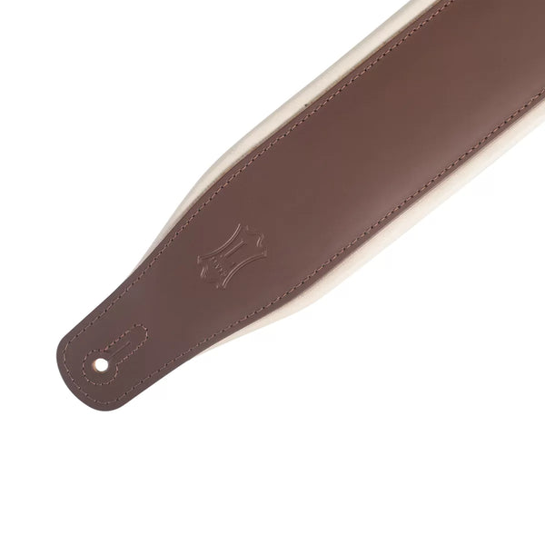 Levy's M26PD-BRN_CRM AMPED LEATHER SERIES Guitar Strap
