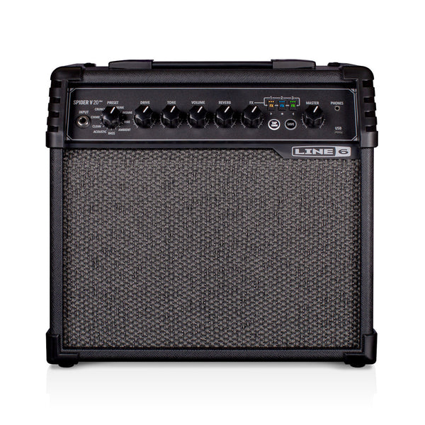 Line 6 Spider V 20 MkII 20-Watt 1x8" Digital Modeling Guitar Combo - Black