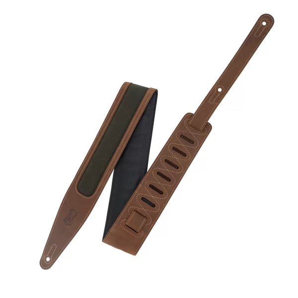 Levy's M317TRI-BRN-GRN VOYAGER PRO SERIES Guitar Strap - Brown & Green