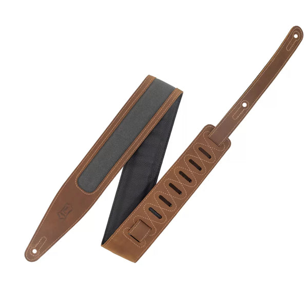 Levy's M317TRI-BRN-GRY VOYAGER PRO SERIES Guitar Strap - Brown & Gray