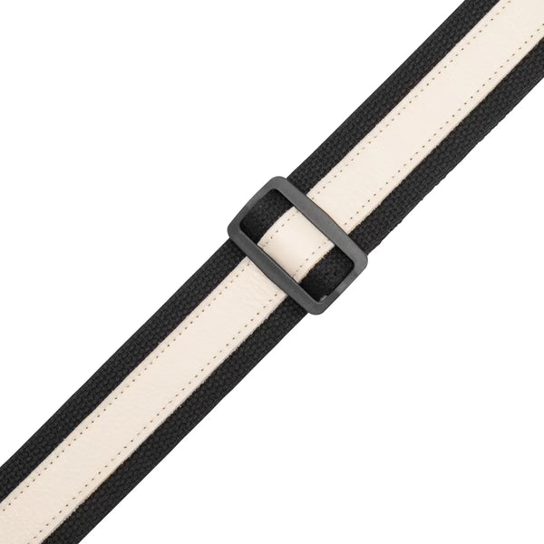 Levy's MC2CG-BLK-CRM COTTON COMBO SERIES Guitar Strap - Black & Cream