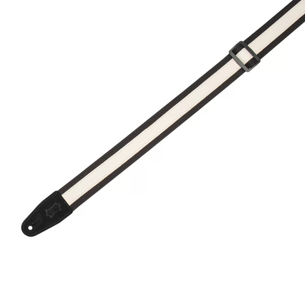 Levy's MC2CG-BLK-CRM COTTON COMBO SERIES Guitar Strap - Black & Cream