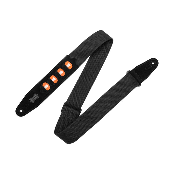 Levy's MC2PH-BLK PICKPOCKET COTTON SERIES Guitar Strap - Black