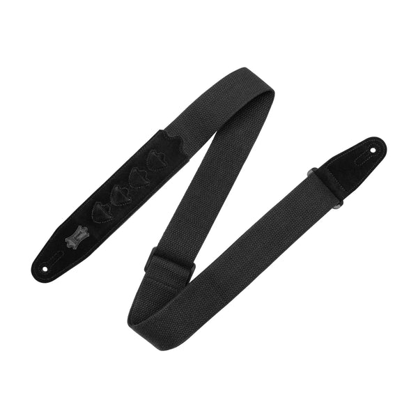 Levy's MC2PH-BLK PICKPOCKET COTTON SERIES Guitar Strap - Black