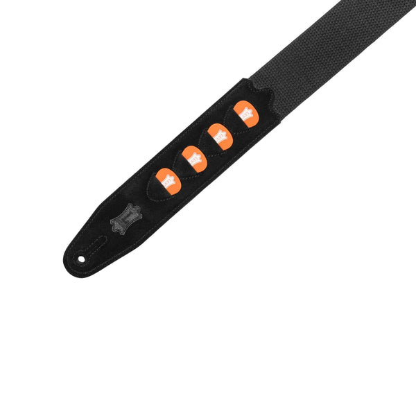 Levy's MC2PH-BLK PICKPOCKET COTTON SERIES Guitar Strap - Black