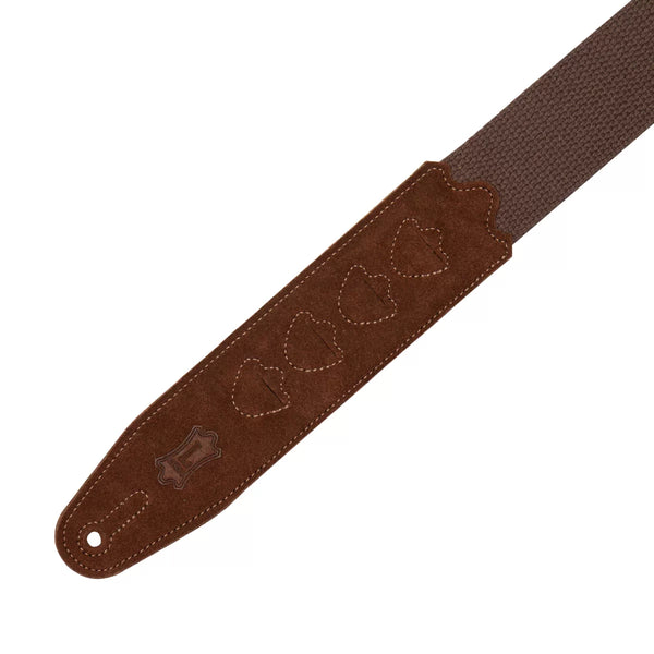 Levy's MC2PH-BRN PICKPOCKET COTTON SERIES Guitar Strap - Brown