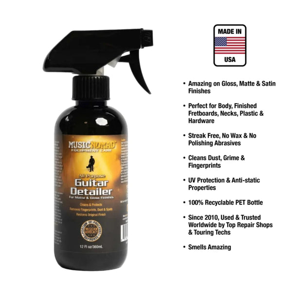 Music Nomad MN152 Guitar Detailer – 12 oz. Tech Size – For Matte & Gloss Finishes