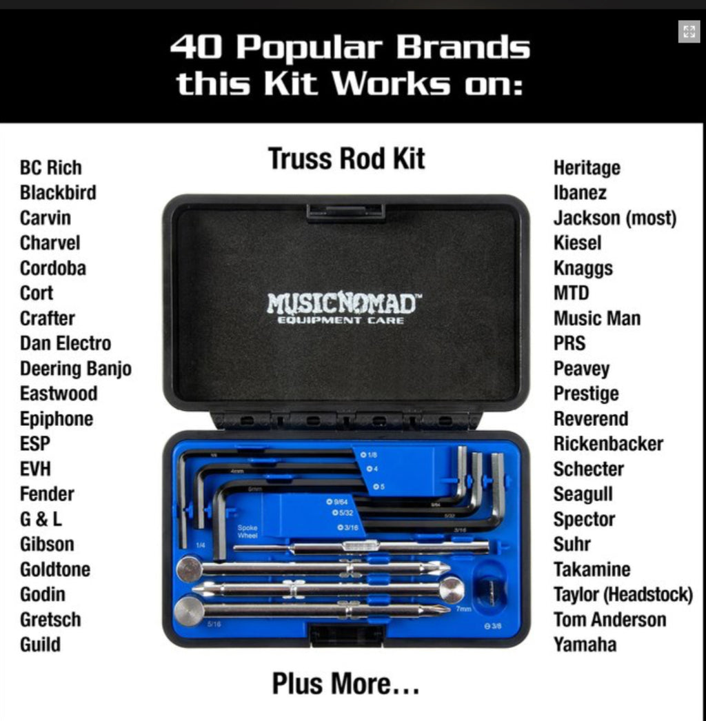 Music Nomad MN235 Premium Guitar Tech Truss Rod Wrench Set - 11 pcs.