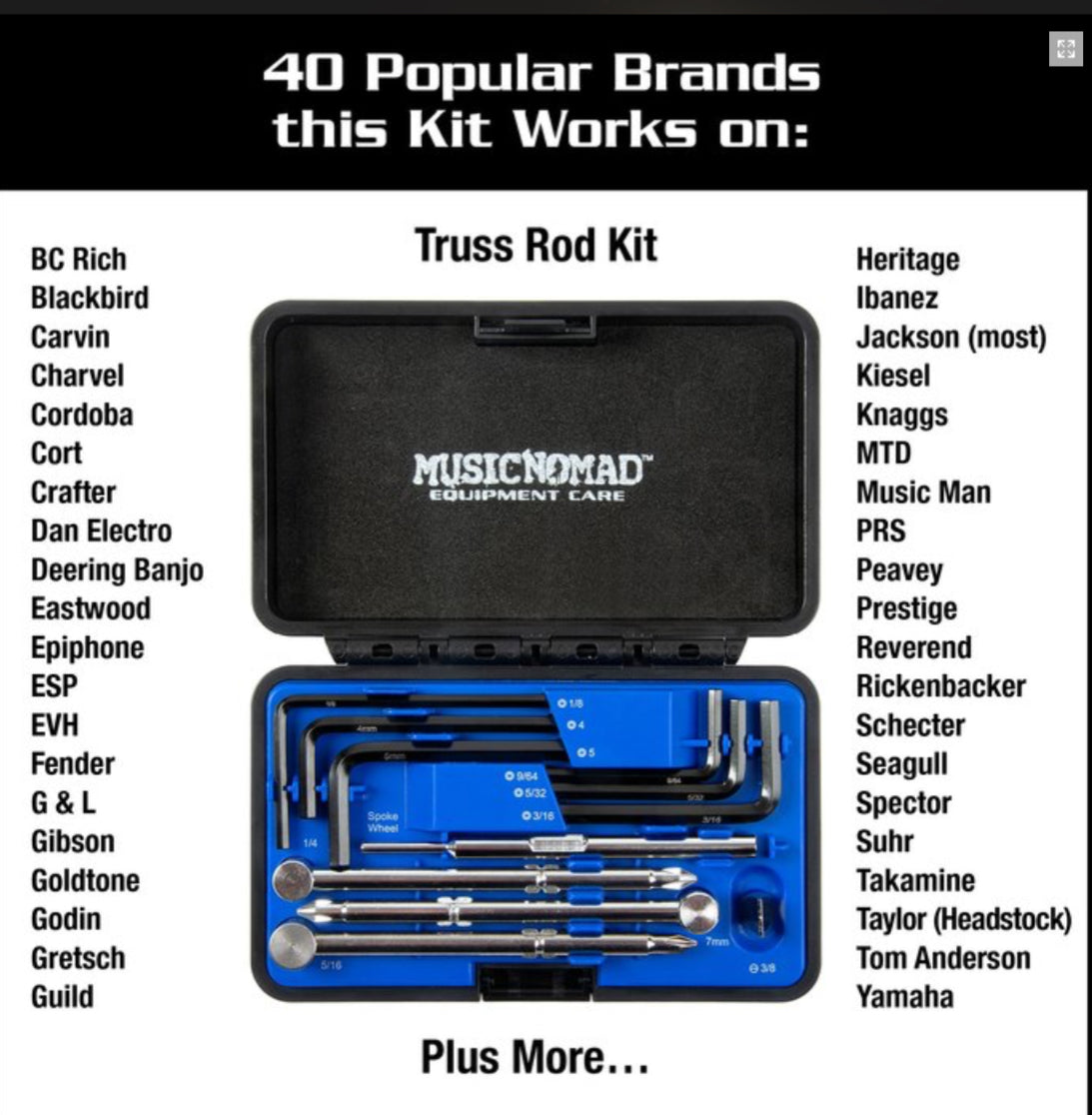Music Nomad MN235 Premium Guitar Tech Truss Rod Wrench Set - 11 pcs.