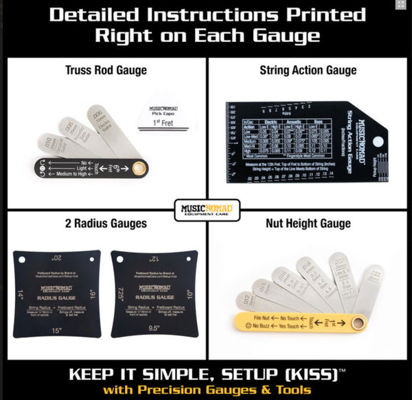 Music Nomad MN604 Precision Setup Gauge Set - 6 pc.