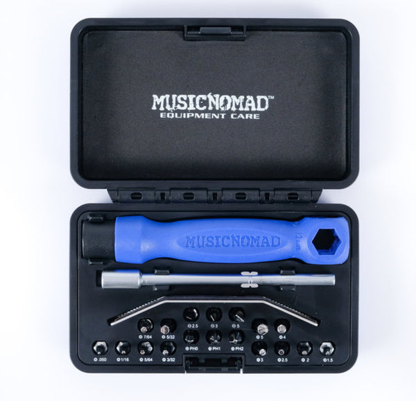 Music Nomad MN609 KEEP IT SIMPLE, SETUP (KISS)™ Starter Kit Bundle - 6 pc. Gauge Set, 26 pc. Guitar Tech Tool Set, 11 pc. Truss Rod Wrench Set