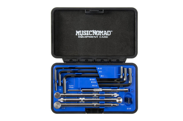Music Nomad MN609 KEEP IT SIMPLE, SETUP (KISS)™ Starter Kit Bundle - 6 pc. Gauge Set, 26 pc. Guitar Tech Tool Set, 11 pc. Truss Rod Wrench Set