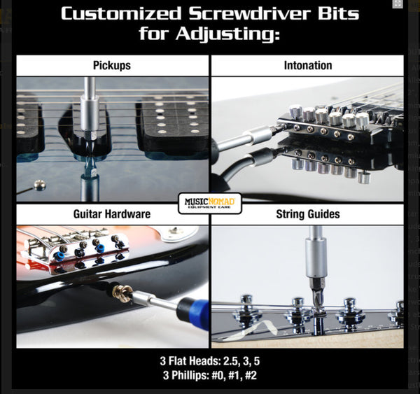 Music Nomad MN609 KEEP IT SIMPLE, SETUP (KISS)™ Starter Kit Bundle - 6 pc. Gauge Set, 26 pc. Guitar Tech Tool Set, 11 pc. Truss Rod Wrench Set