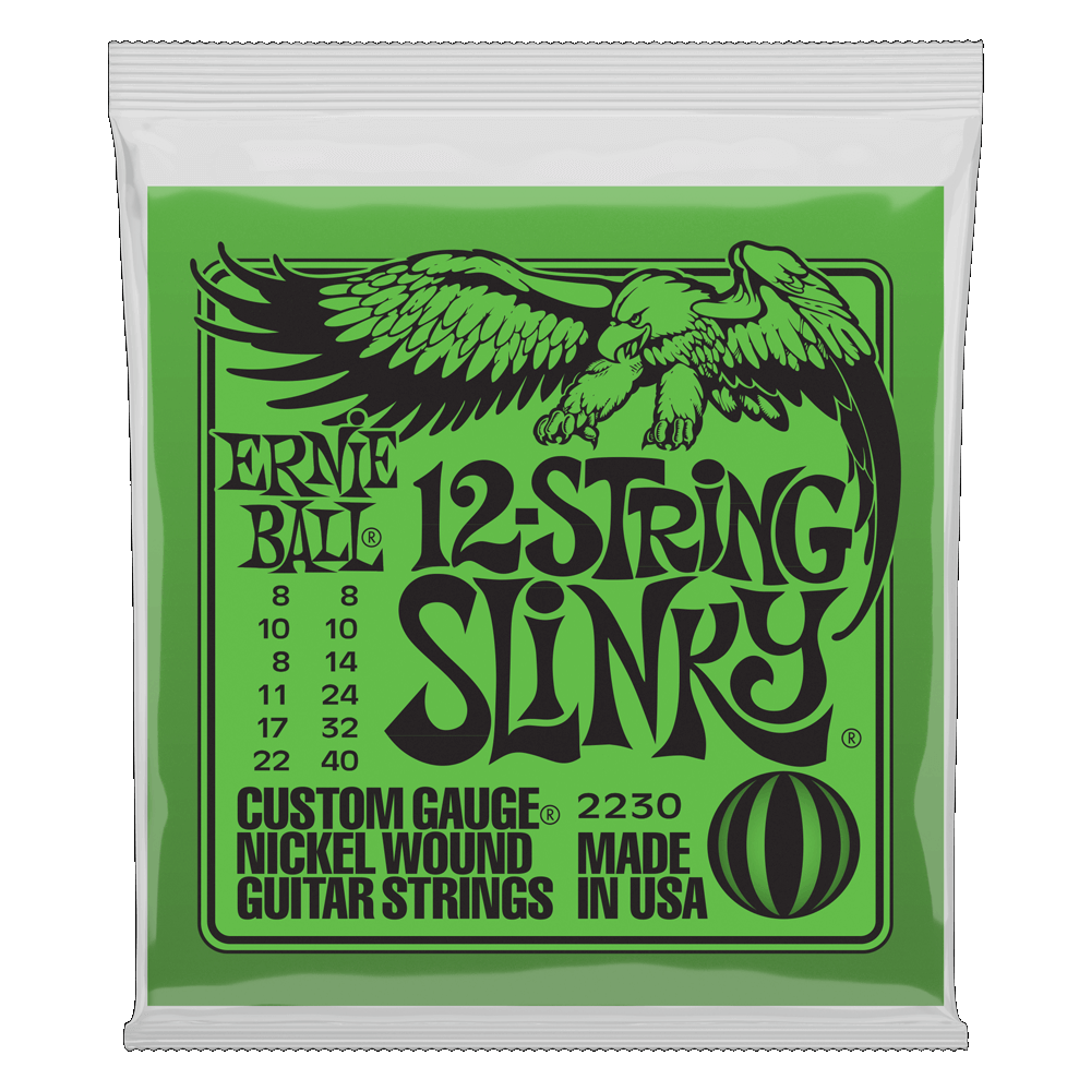 Ernie Ball 2230 SLINKY NICKEL WOUND 12-STRING ELECTRIC GUITAR STRINGS 8-40 GAUGE