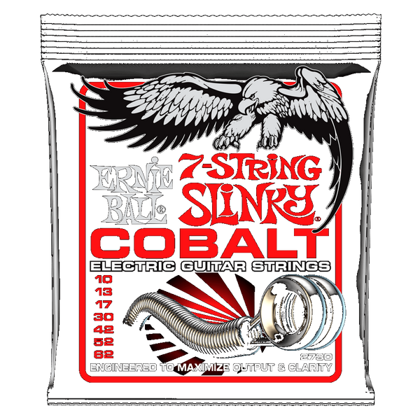 Ernie Ball 2730 Cobalt 7-String Skinny Top Heavy Bottom Strings, .010 - .062