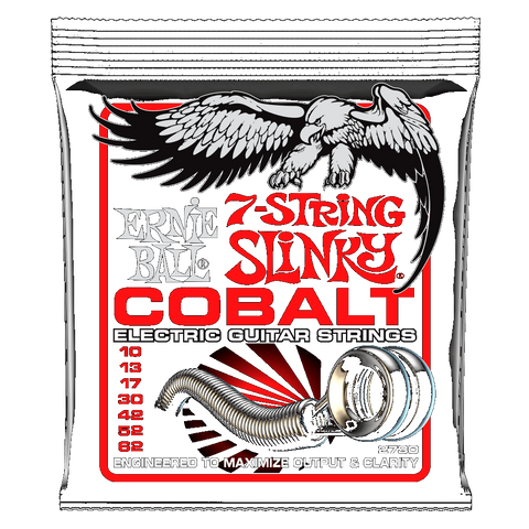 Ernie Ball 2730 Cobalt 7-String Skinny Top Heavy Bottom Strings, .010 - .062
