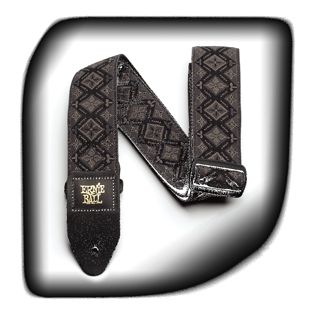 Ernie Ball 4093 CLASSIC JACQUARD GUITAR STRAP/BASS STRAP - REGAL BLACK