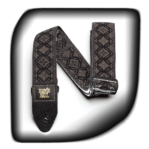 Ernie Ball 4093 CLASSIC JACQUARD GUITAR STRAP/BASS STRAP - REGAL BLACK