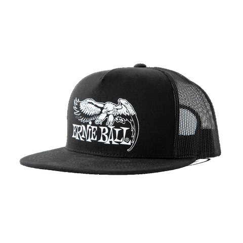 Ernie Ball Black with White Eagle Logo Hat
