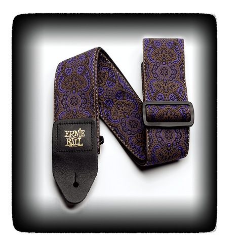 Ernie Ball 4164 CLASSIC JACQUARD GUITAR STRAP/BASS STRAP - PURPLE PAISLEY