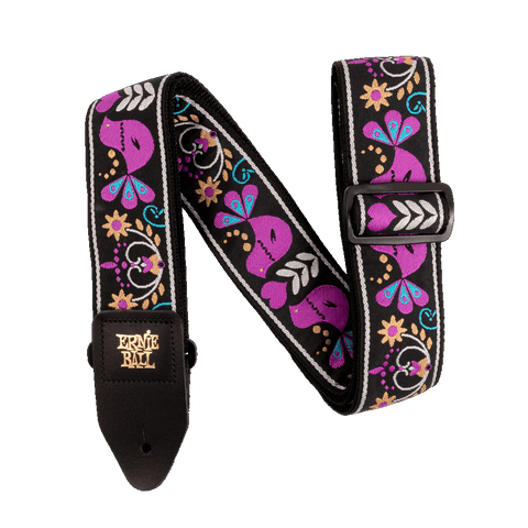 Ernie Ball 5331 CLASSIC JACQUARD GUITAR STRAP/BASS STRAP - PURPLE BIRD LUPIN