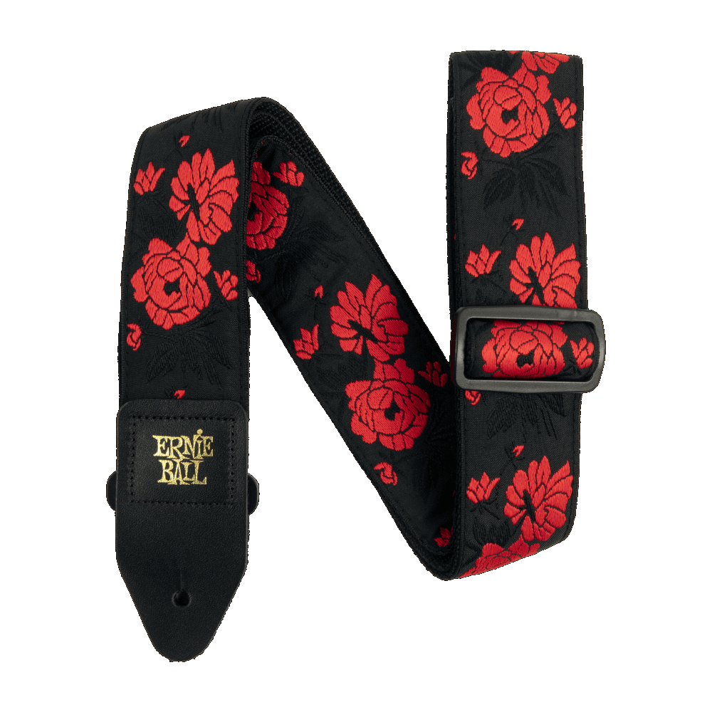 Ernie Ball 5335 CLASSIC JACQUARD GUITAR STRAP/BASS STRAP - TANGO ROSE