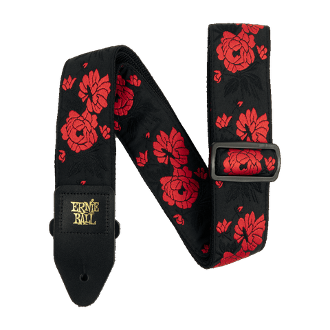 Ernie Ball 5335 CLASSIC JACQUARD GUITAR STRAP/BASS STRAP - TANGO ROSE