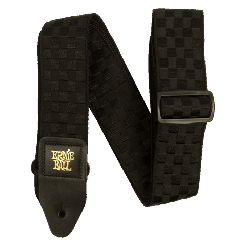 Ernie Ball 5341 Black Checkers Jacquard Classic Guitar Strap Bass Strap