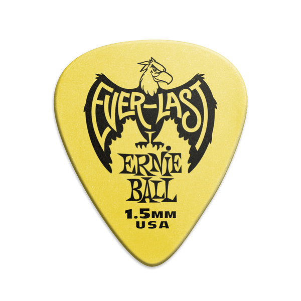 Ernie Ball P09195 Everlast Picks - 1.5mm Yellow - 12 Pack