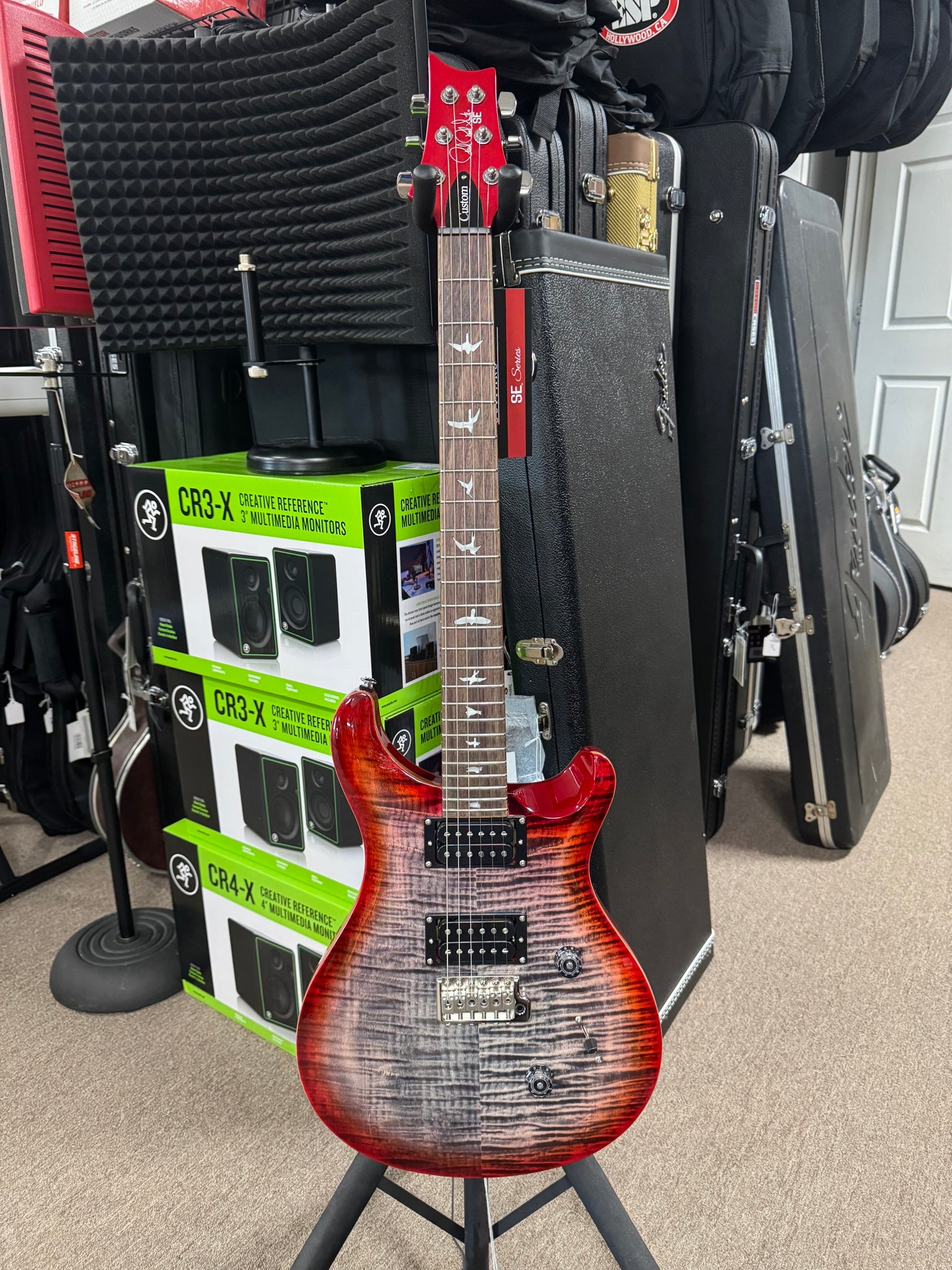 PRS SE Custom 24 Electric Guitar - Charcoal Cherry Burst
