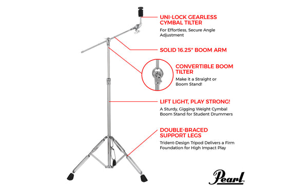 Pearl BC820 820 Series Boom Cymbal Stand